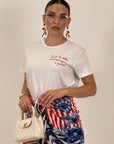 T-shirt in cotone VIVO DI SOLE CHAMPAGNE E PAREI