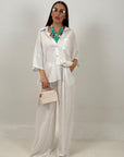 Cordset JOSEPHINE - Completo camicia e pantalone 55%lino e 45%cotone