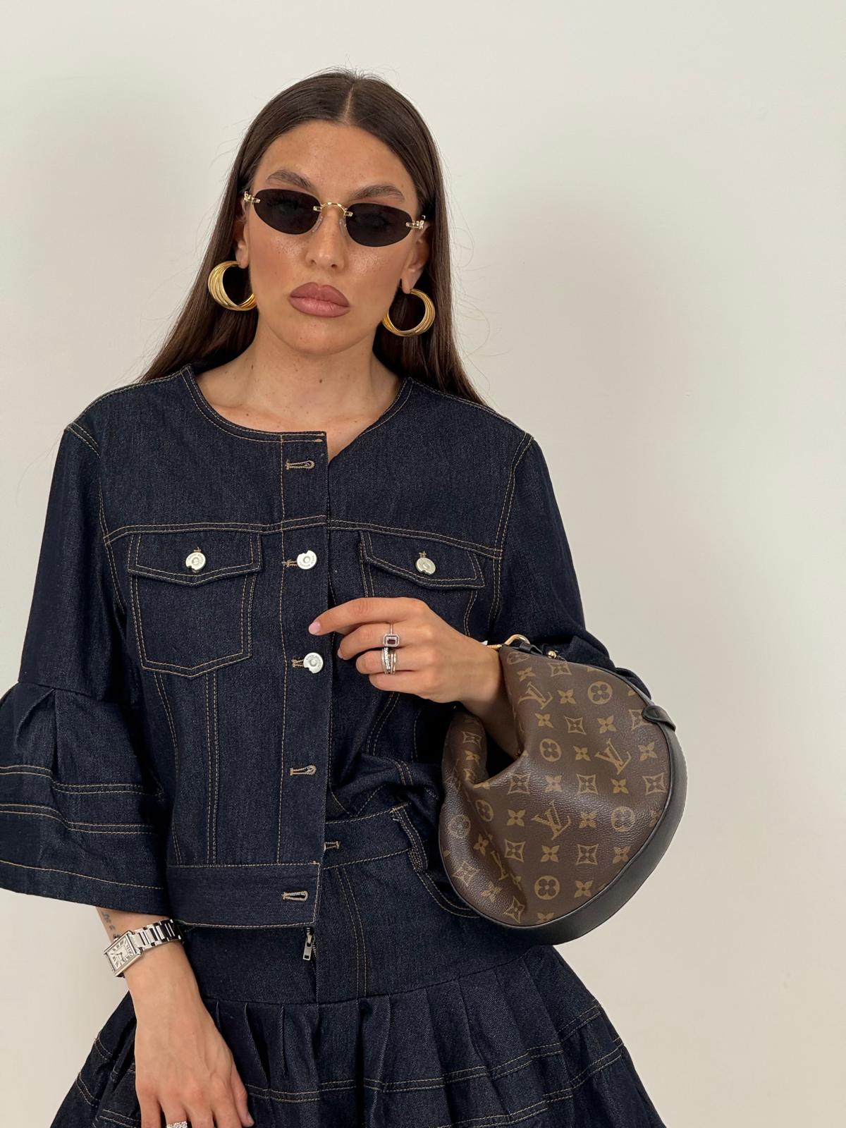 Cordset BRIGITTA - Completo giacca e gonna corta in jeans