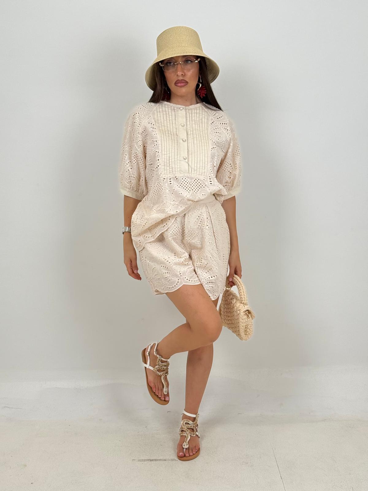Cordset ILENIA - Completo blusa e pantaloncino COLLEZIONE CHIC