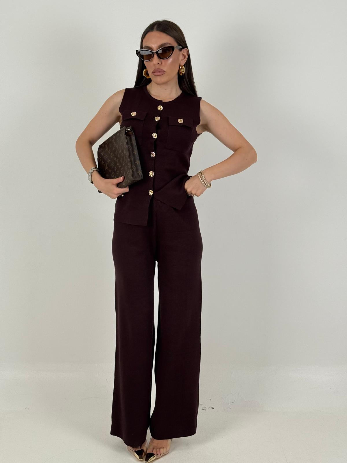Cordset AMS - completo maglietta bottoni dorati e pantalone