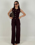 Cordset AMS - completo maglietta bottoni dorati e pantalone