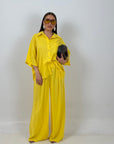 Cordset JOSEPHINE - Completo camicia e pantalone 55%lino e 45%cotone