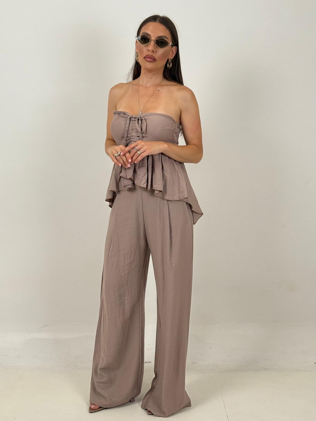 Cordset RUBY - Completo top a fascia e Pantalone low cost