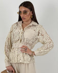 Cordset LOKA - Completo camicia in pizzo e pantalone