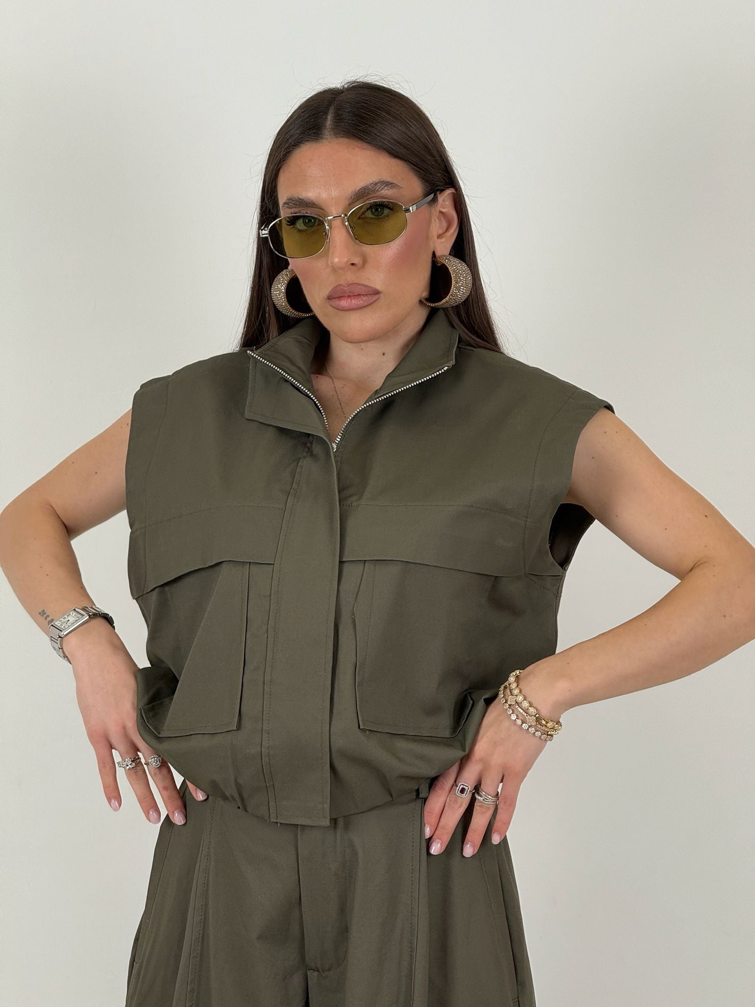 Cordset ALIX - Completo Just west gilet corto e pantalone