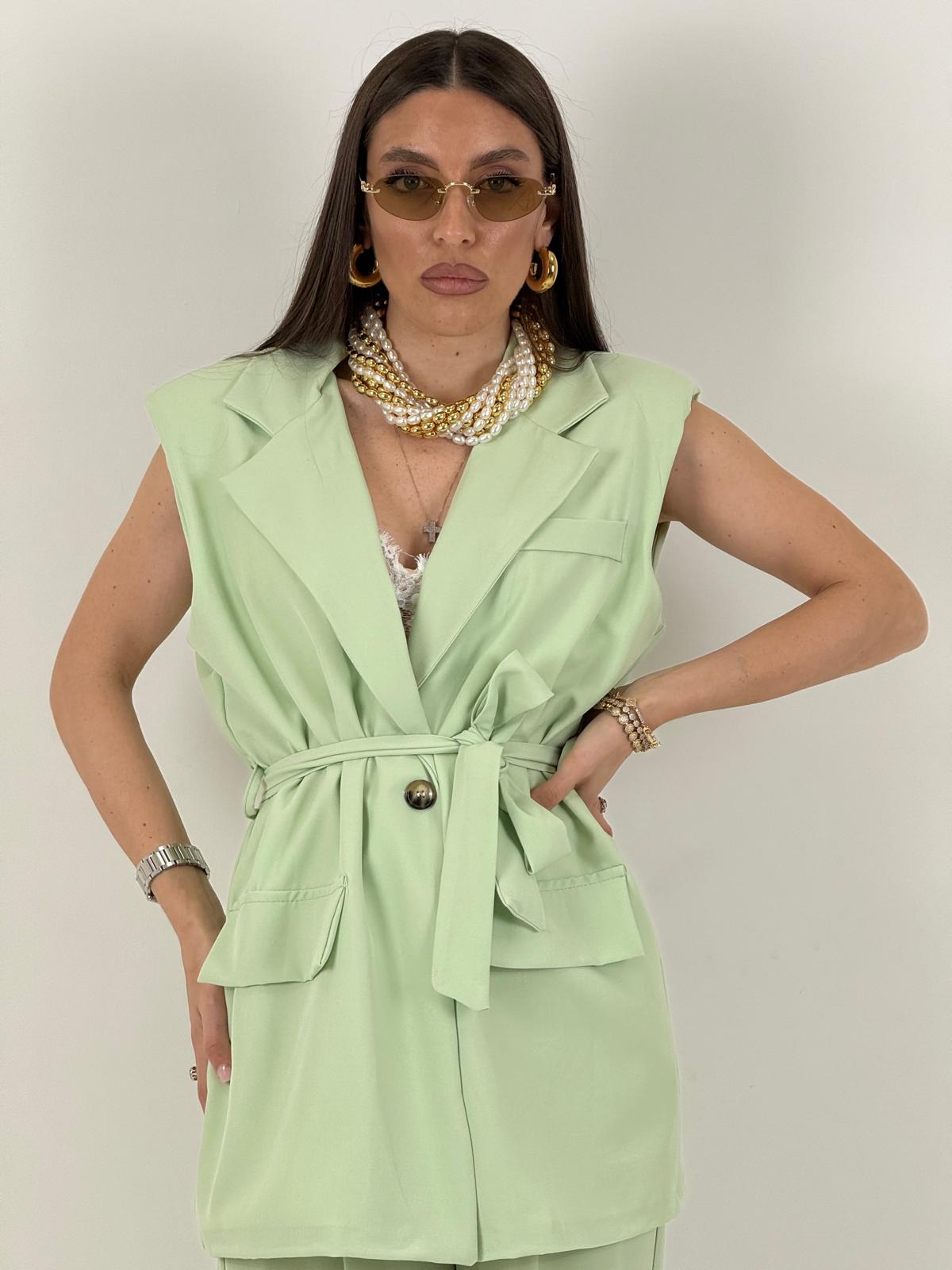 SALDO Tailleur DALILA - Completo gilet con cintura e pantalone