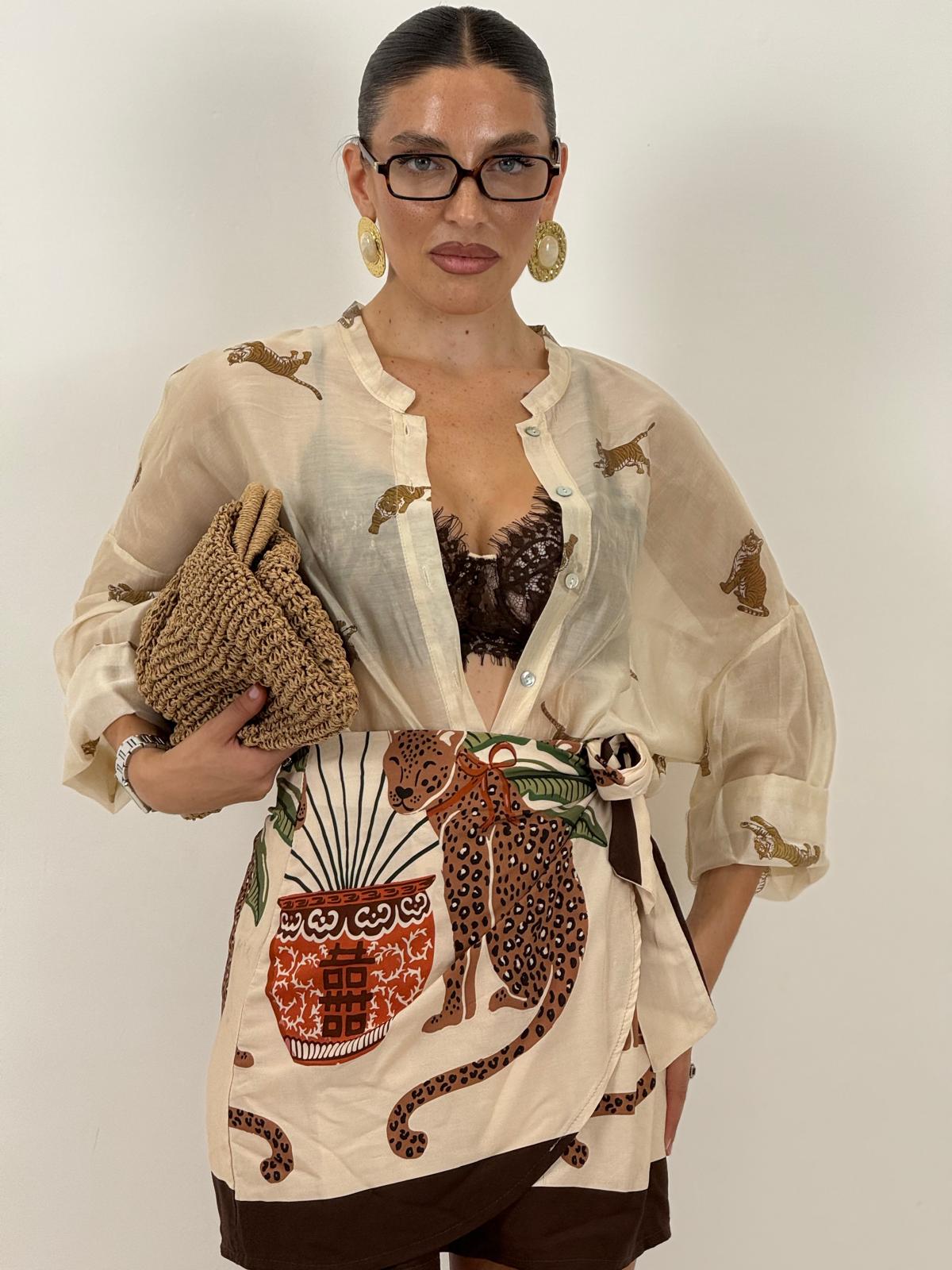 Camicia TIGER BEIGE velata