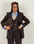 Tailleur BEVERLY - tailleur sartoriale tre pezzi gessato
