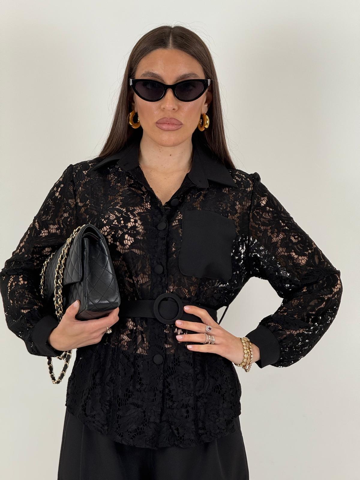 Cordset LOKA - Completo camicia in pizzo e pantalone