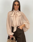Camicia LIDIA Velata con fiocco