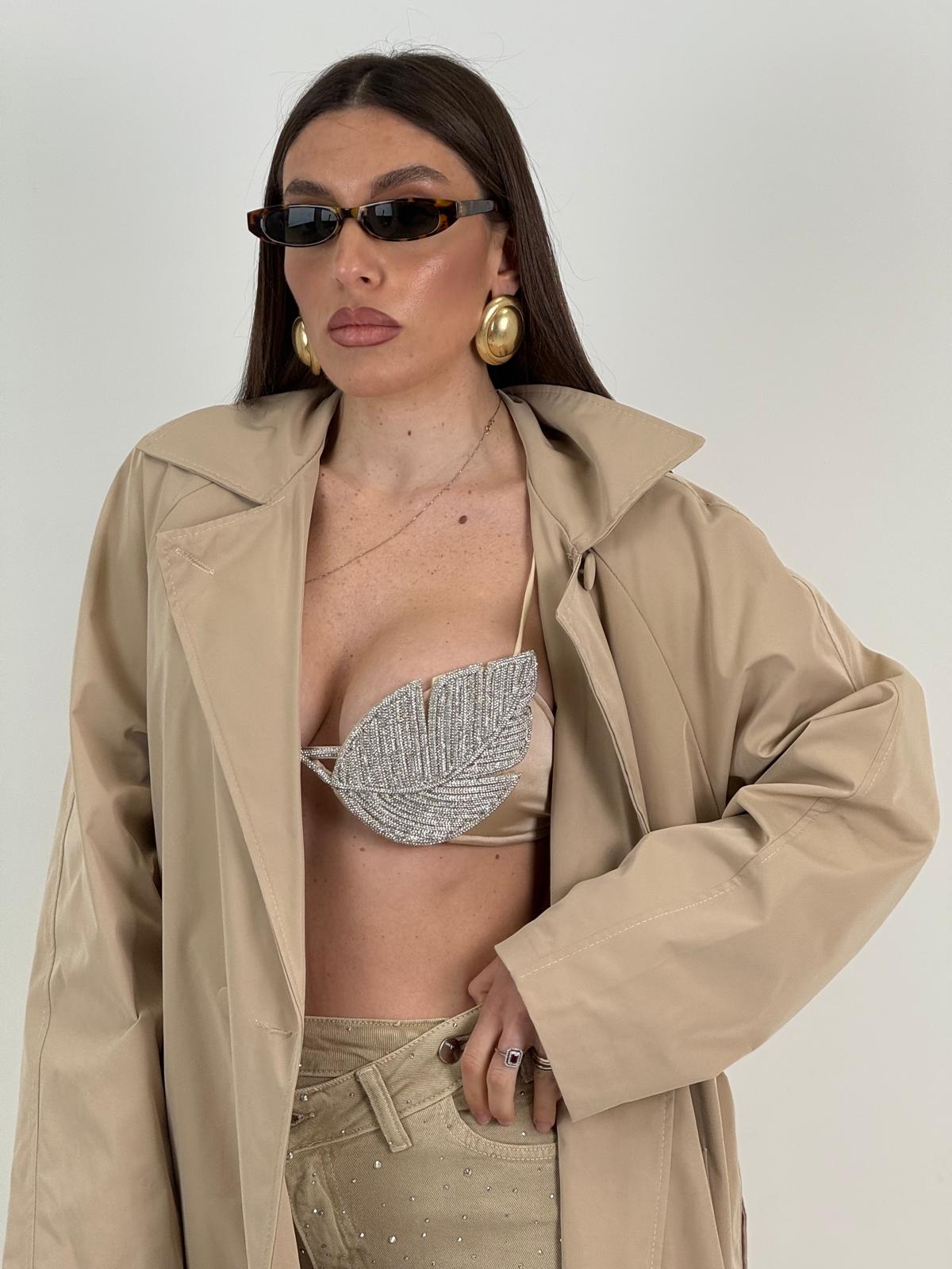 Saldo trench lungo con cintura