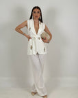 Tailleur GUENDALINA - Completo sartoriale con gilet con Swarovski e pantalone