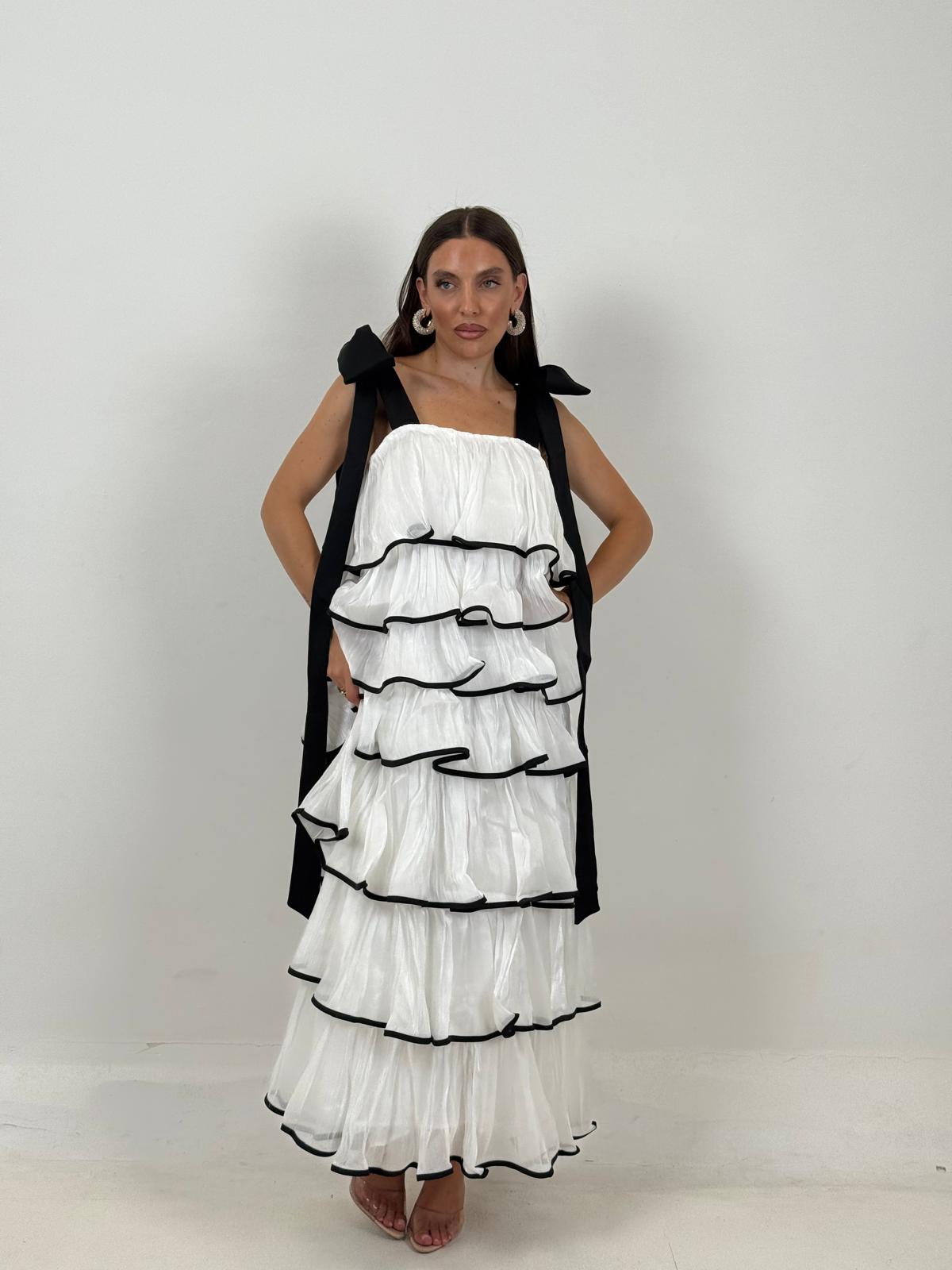 Abito HANNORA - Abito lungo con rouche - COLLEZIONE CHIC