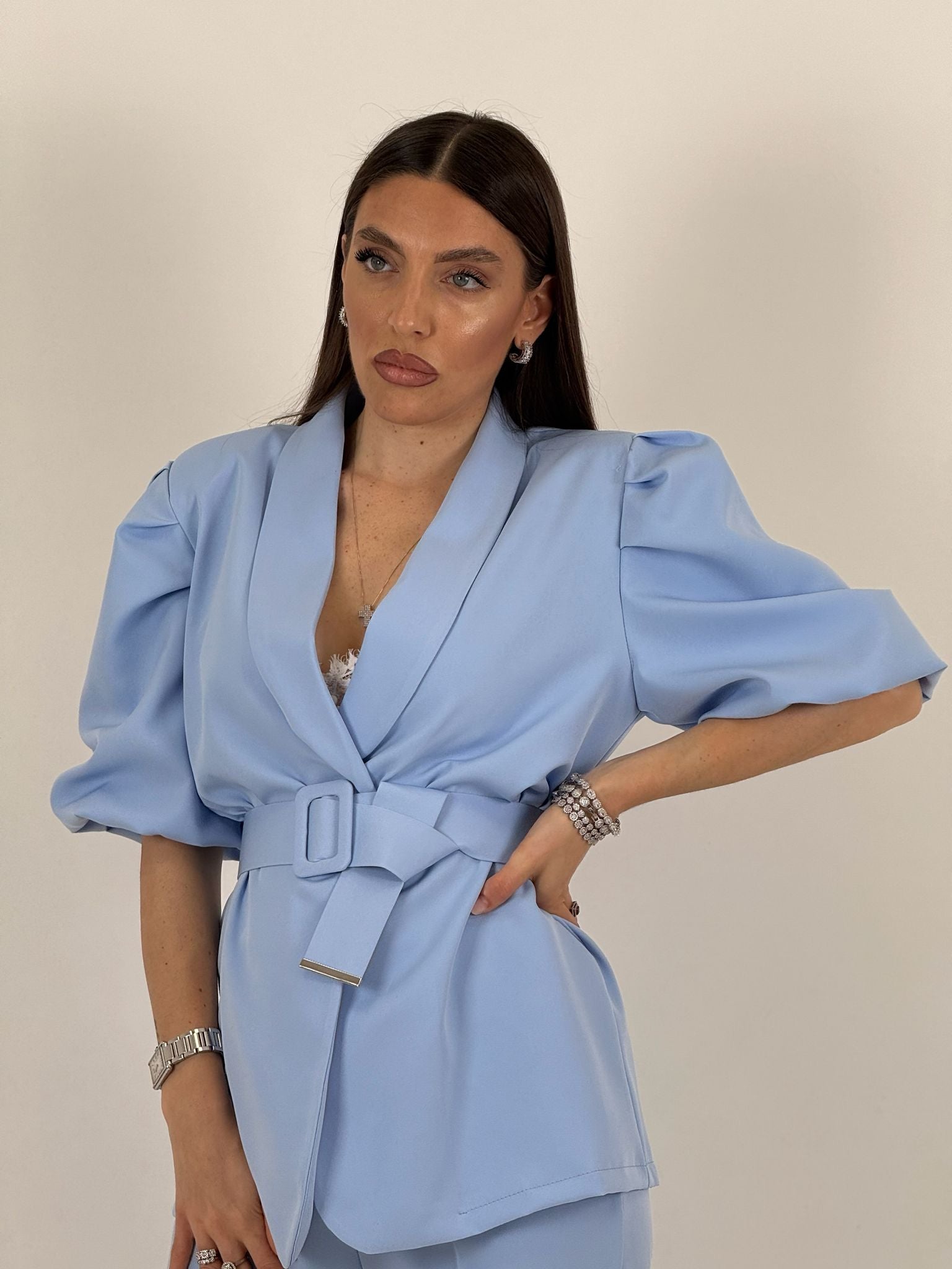 Tailleur FABRY - completo giacca con cintura e pantalone