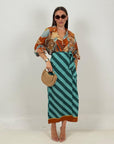 Cordset BEACH - Completo camicia e gonna pareo lunga
