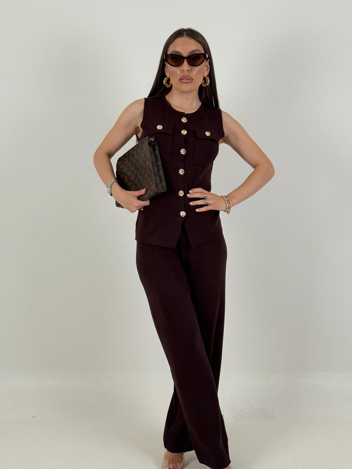 Cordset AMS - completo maglietta bottoni dorati e pantalone