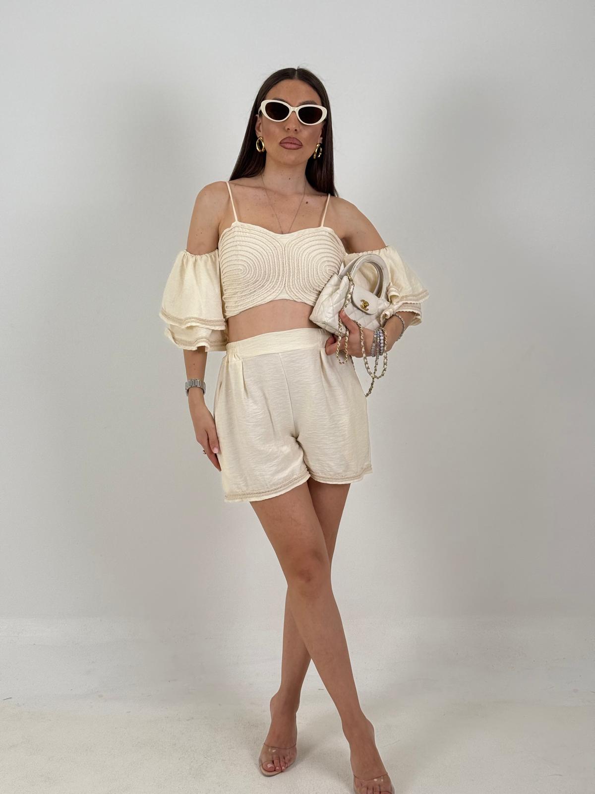 Cordset PEACE - completo top e pantaloncino