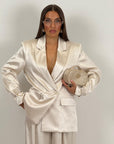 Tailleur TRECY - Completo giacca e pantalone effetto raso