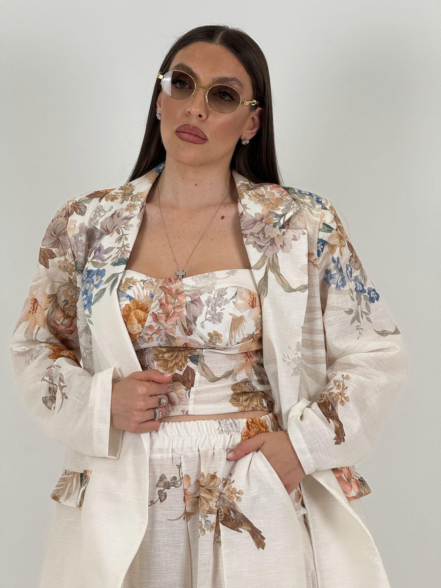 Tailleur MARIASOLE - tailleur tre pezzi semil lino
