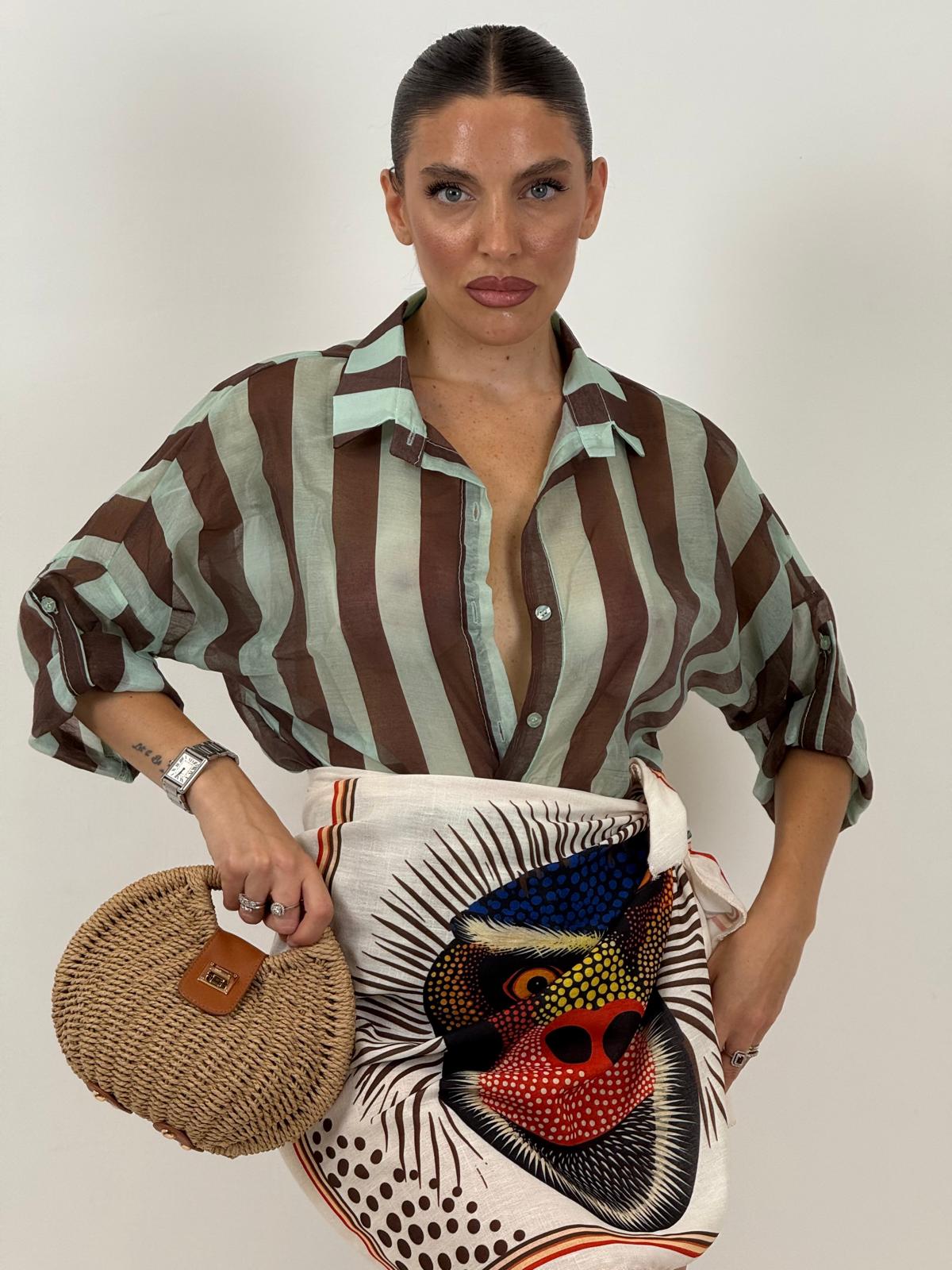 Camicia a righe MARRONE&amp; TIFFANY