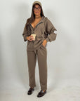 Tuta CHIARA - Completo felpa con zip e pantalone