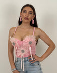 Top con mega fiori