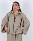 SALDO Cordset Ariane - Completo blusa con zip e pantalone