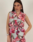 SALDO Cordset FATA - Completo blusa e pantalone a fiori