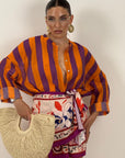 Camicia a righe ARANCIONE&VIOLA
