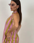 Abito BREEZE - ABITO SCOLLO ALL AMERICANA FANTASIA A RIGHE - COLLEZIONE PAREO