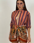 Camicia a righe SALMONE&PRUGNA