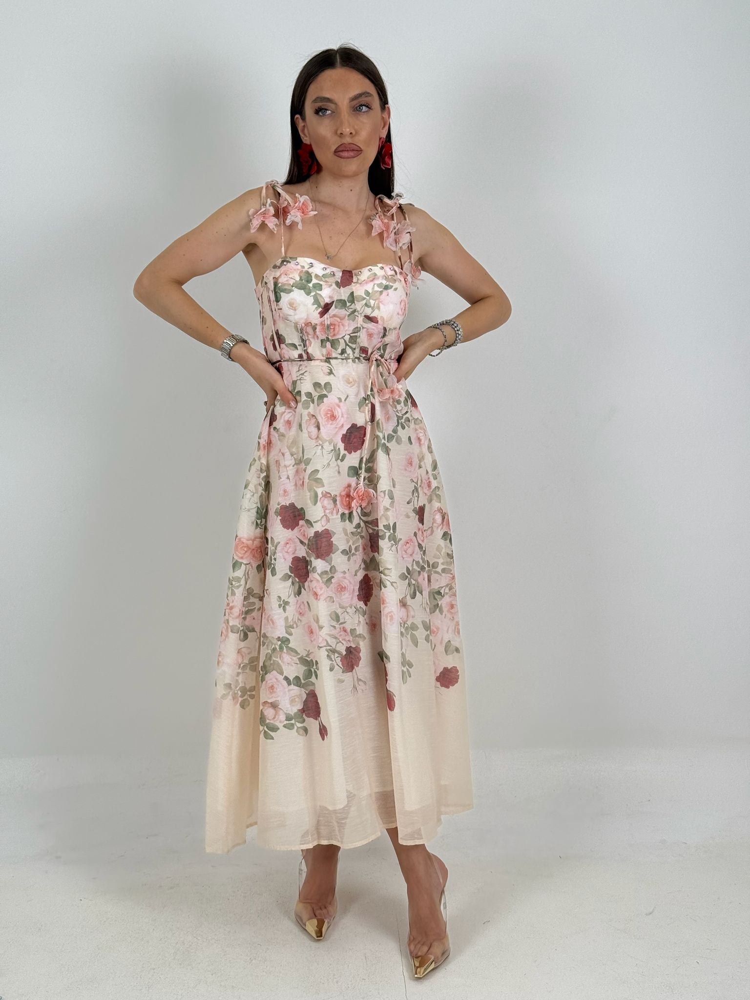 Abito INES - Abito lungo a fantasia COLLEZIONE CHIC