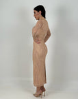 Abito KORA - abito lungo in pizzo, tessuto elastico, scollo particolare - collezione chic