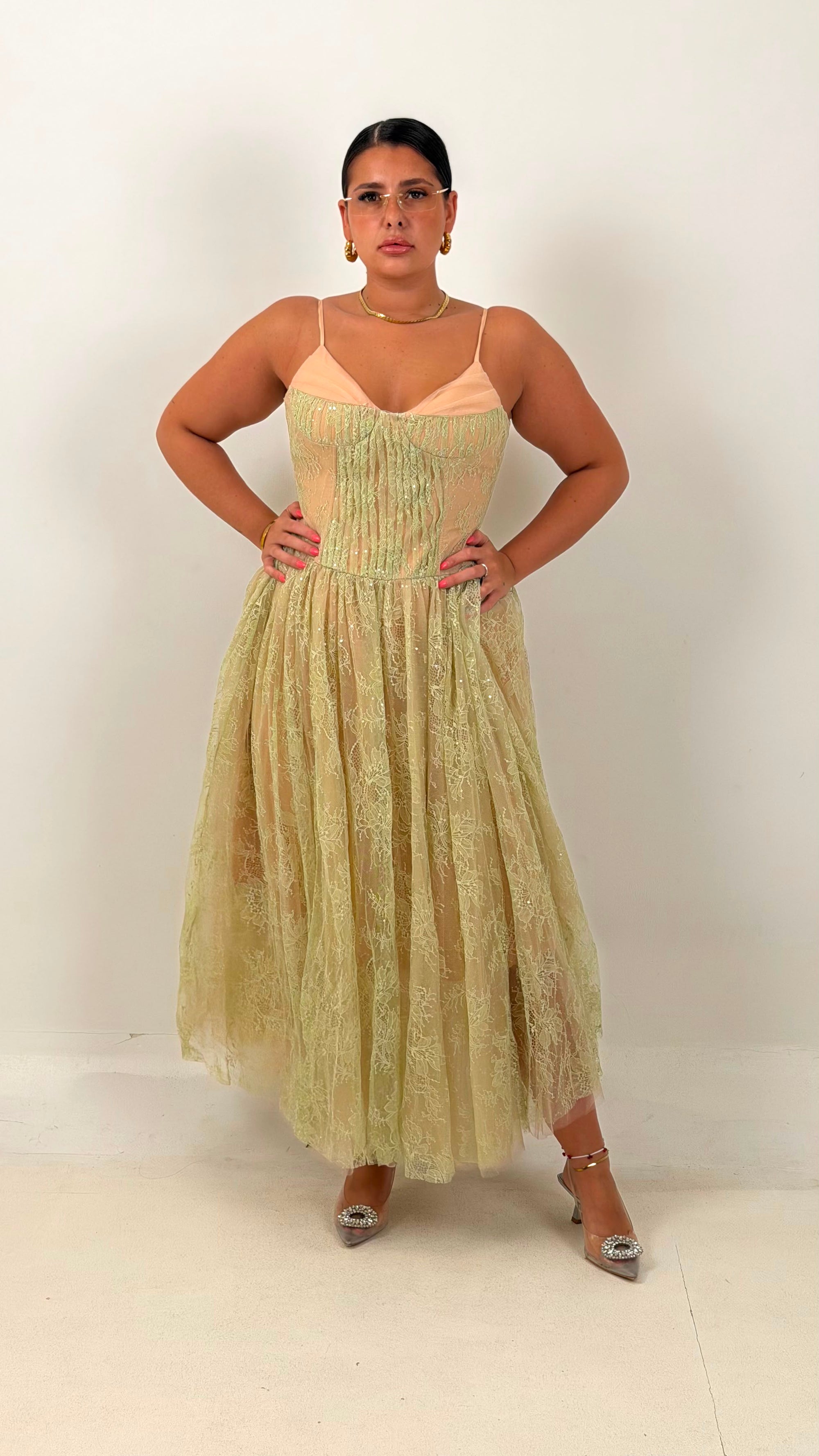 CURVY Abito CLOTILDE - Abito lungo COLLEZIONE CHIC