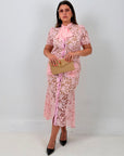 CURVY Abito ROSALINDA - Abito lungo in pizzo con fiocco alla gola - COLLEZIONE CHIC