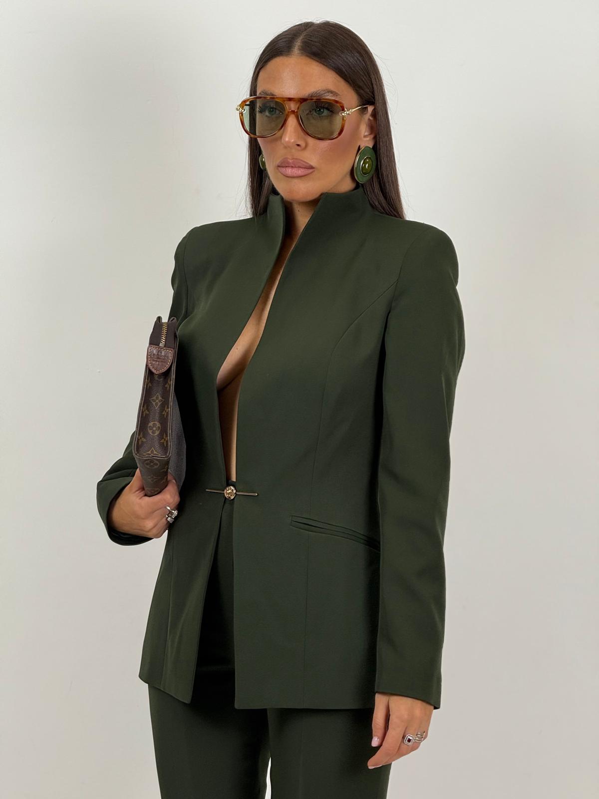 Tailleur DEBBY - tailleur sartoriale giacca bottone unico e pantalone
