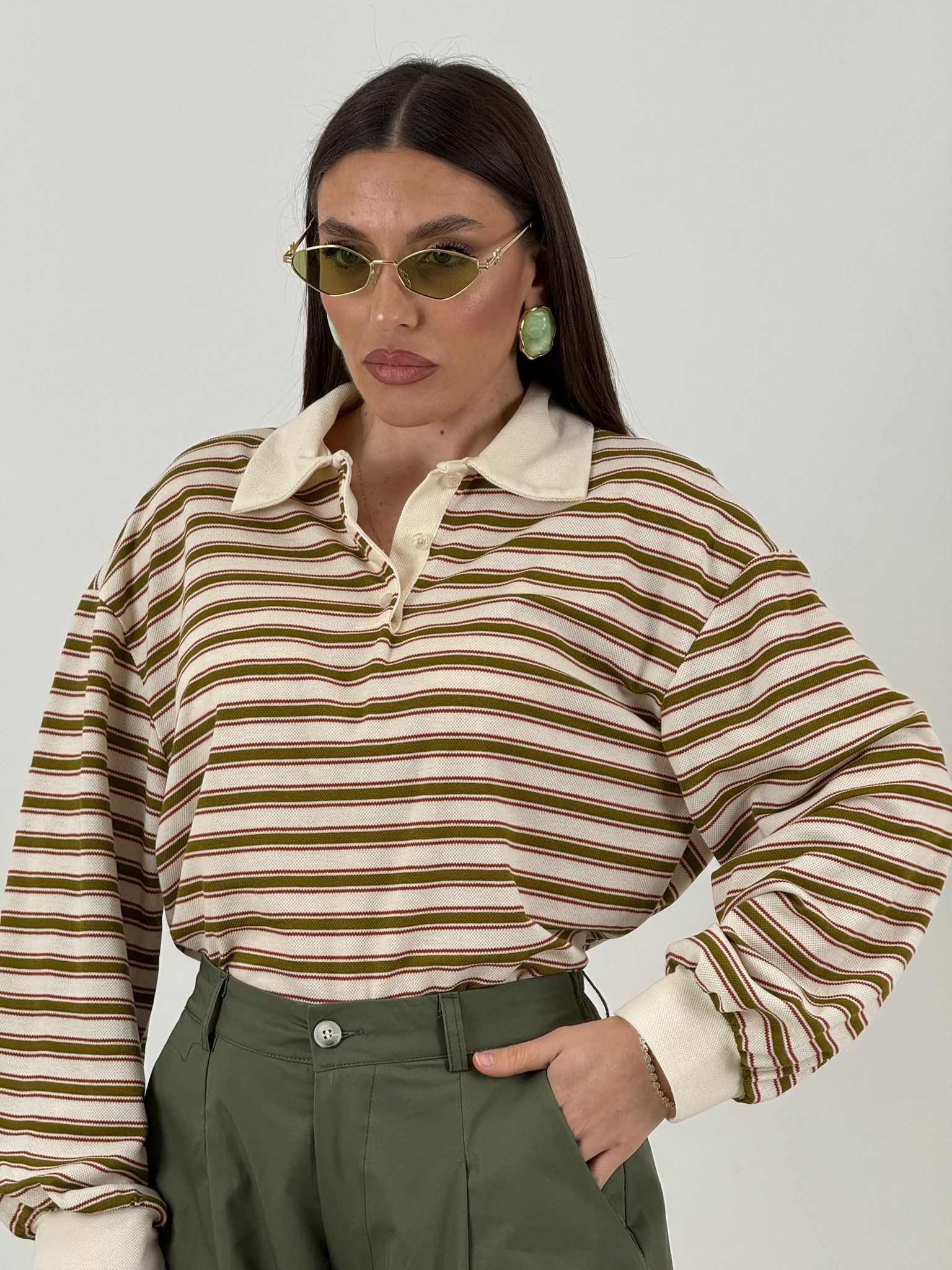 Polo ALFREDA - Polo fantasia a righe