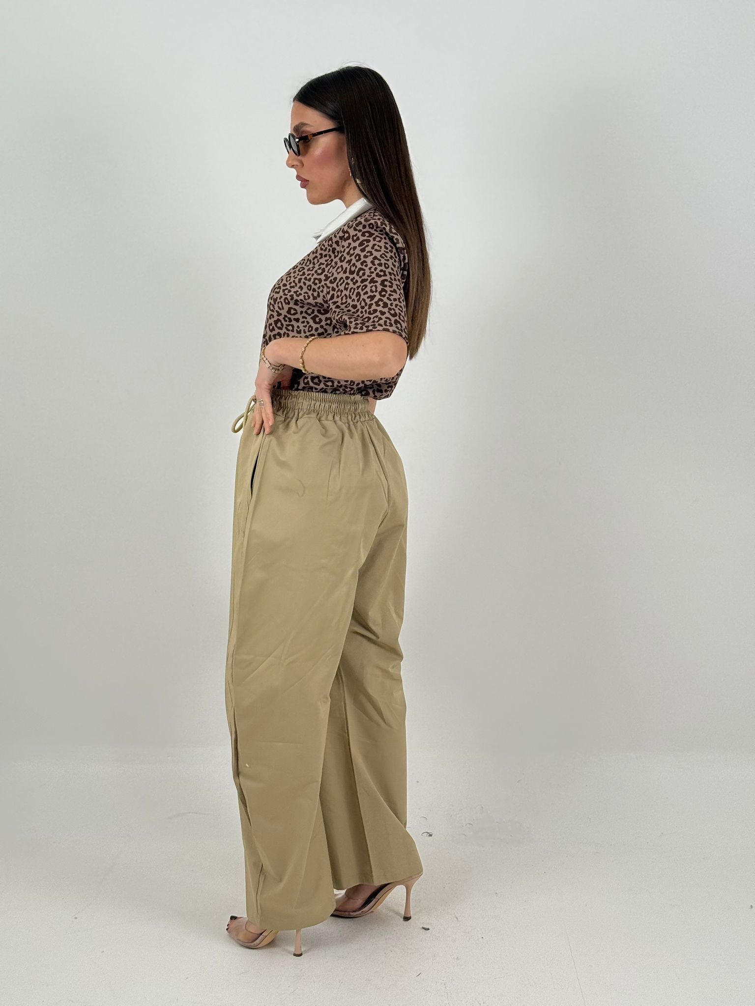 Pantalone Alicia - Pantalone Just west con elastico in vita