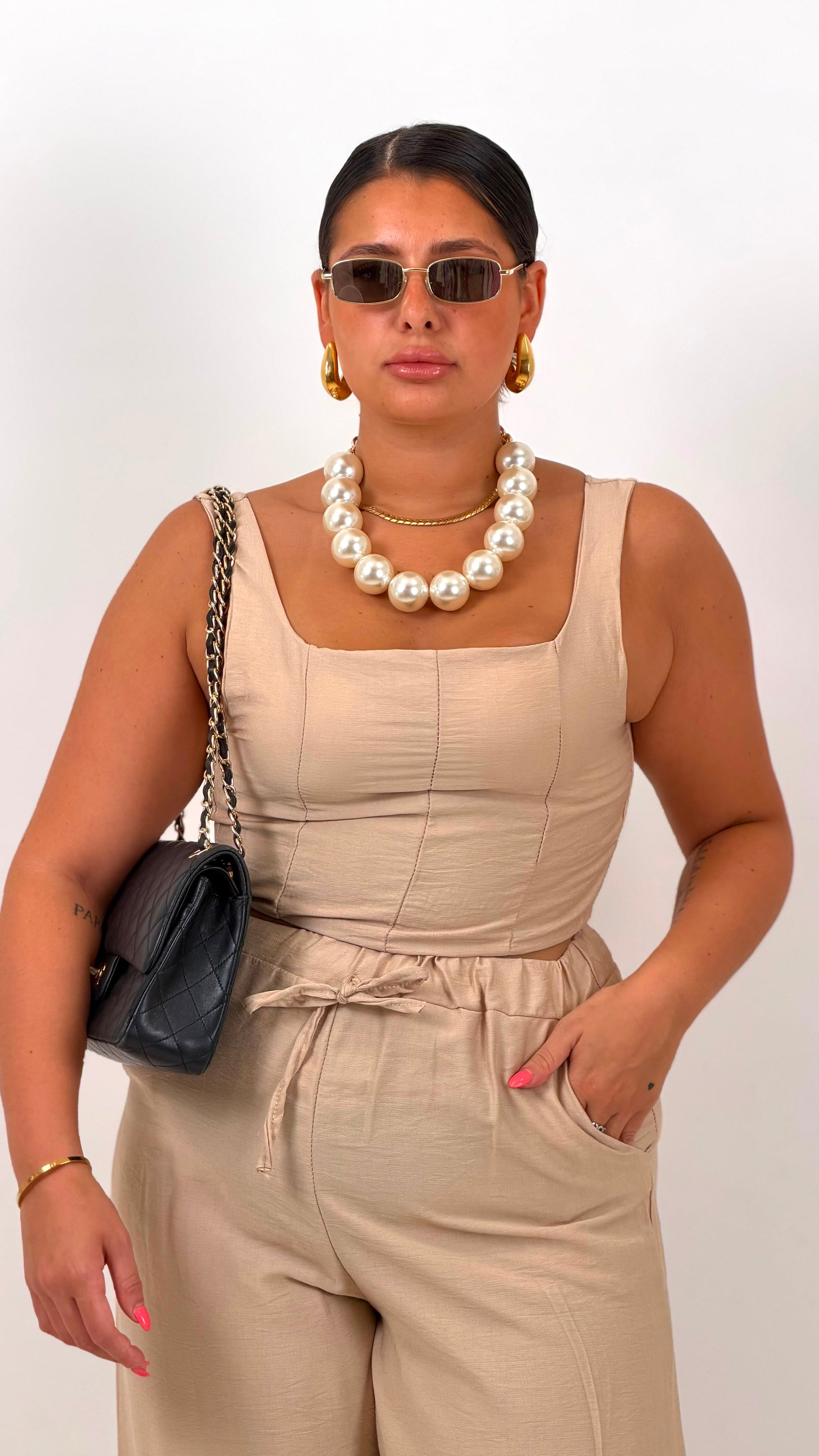 CURVY Cordset HURI - Completo top e pantalone