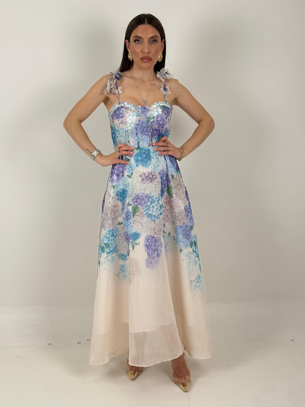 Saldo Abito VIOLE - ABITO LUNGO A FANTASIA COLLEZIONE CHIC