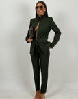 Tailleur DEBBY - tailleur sartoriale giacca bottone unico e pantalone