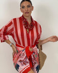 Camicia a righe Rosa&rosso