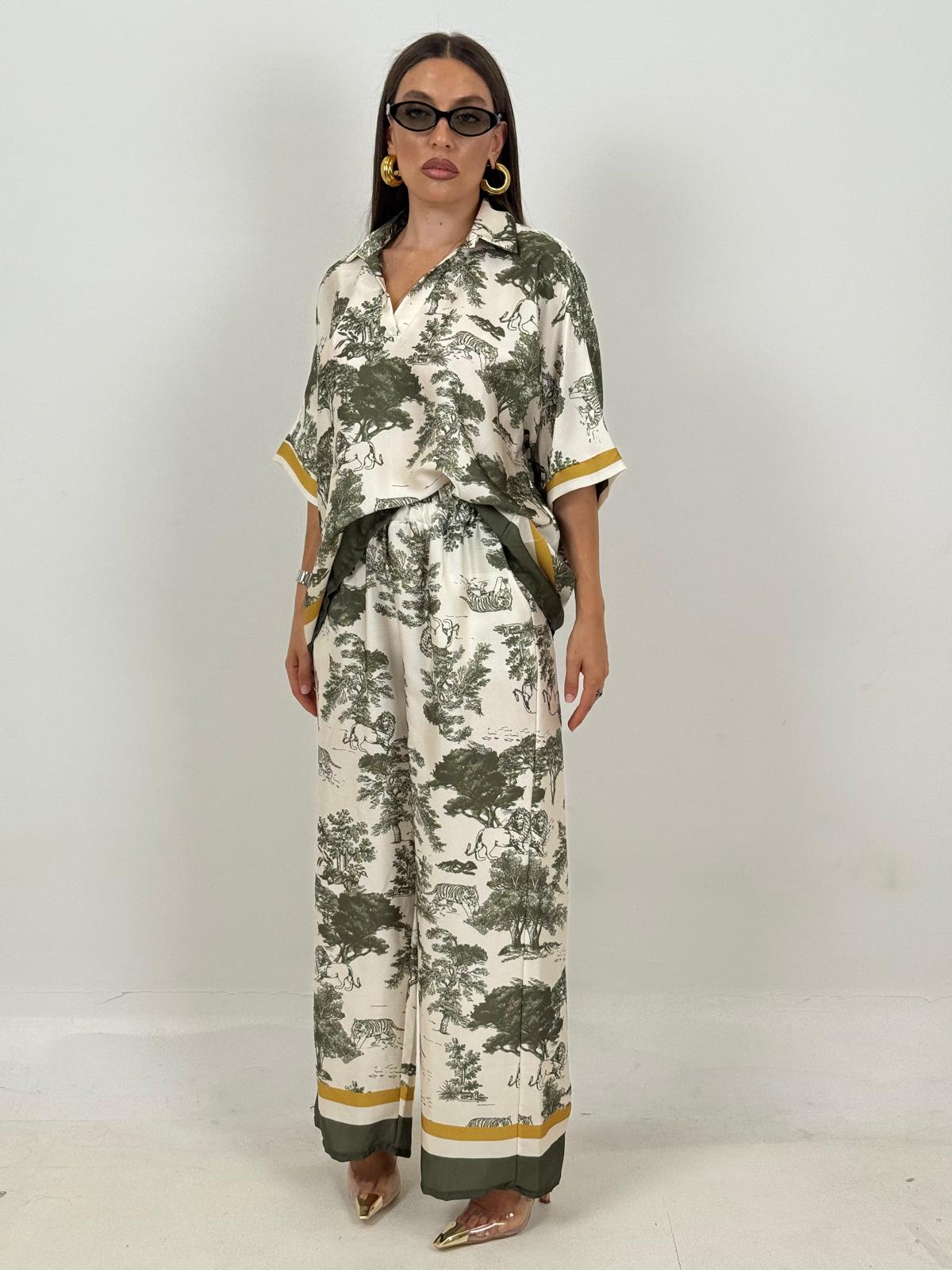 Cordset EKIN - Completo blusa e pantalone a fantasia