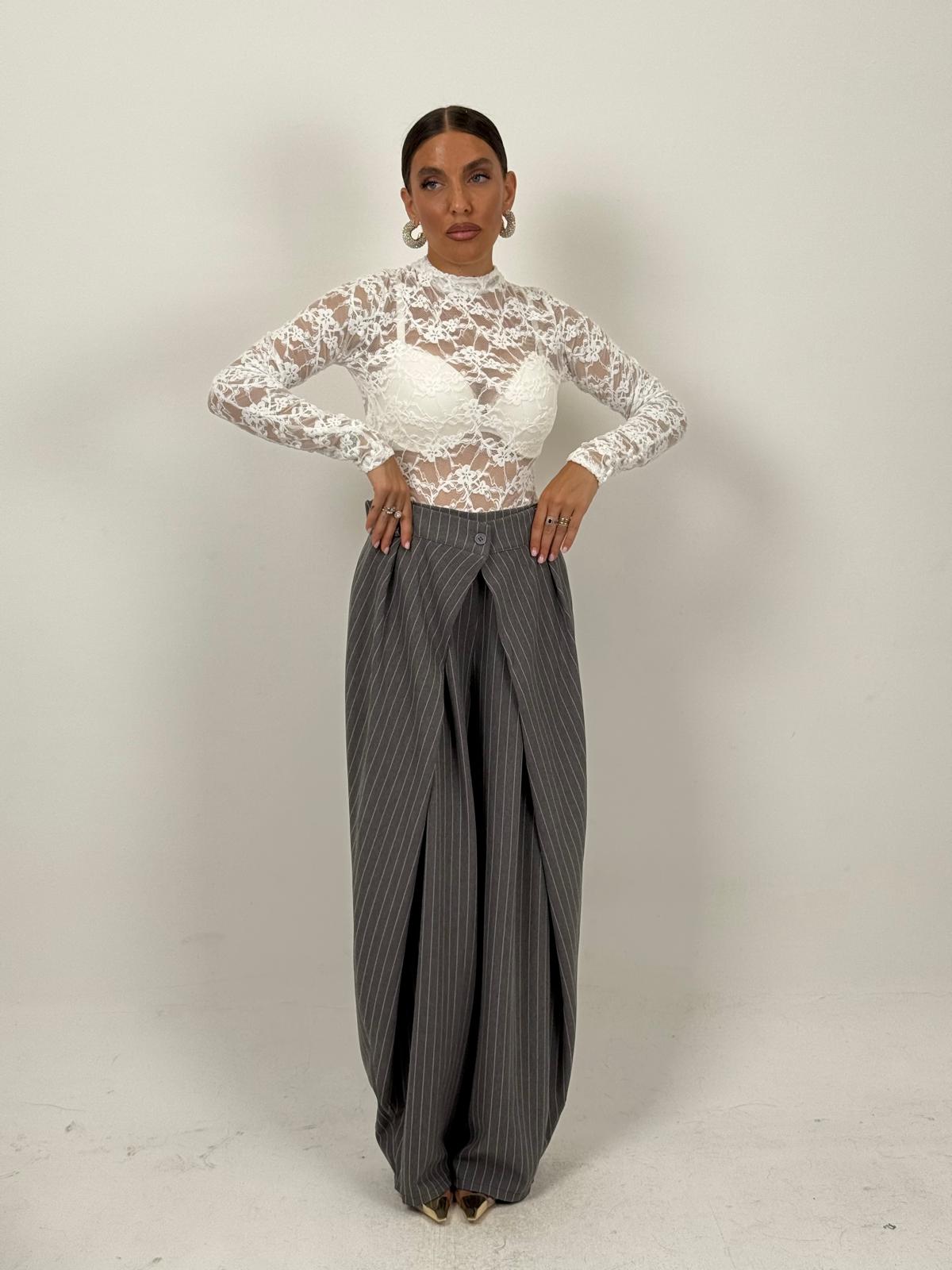 Pantalone ENORA - Pantalone gessato