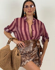 Camicia a righe BORDEAUX& CIPRIA