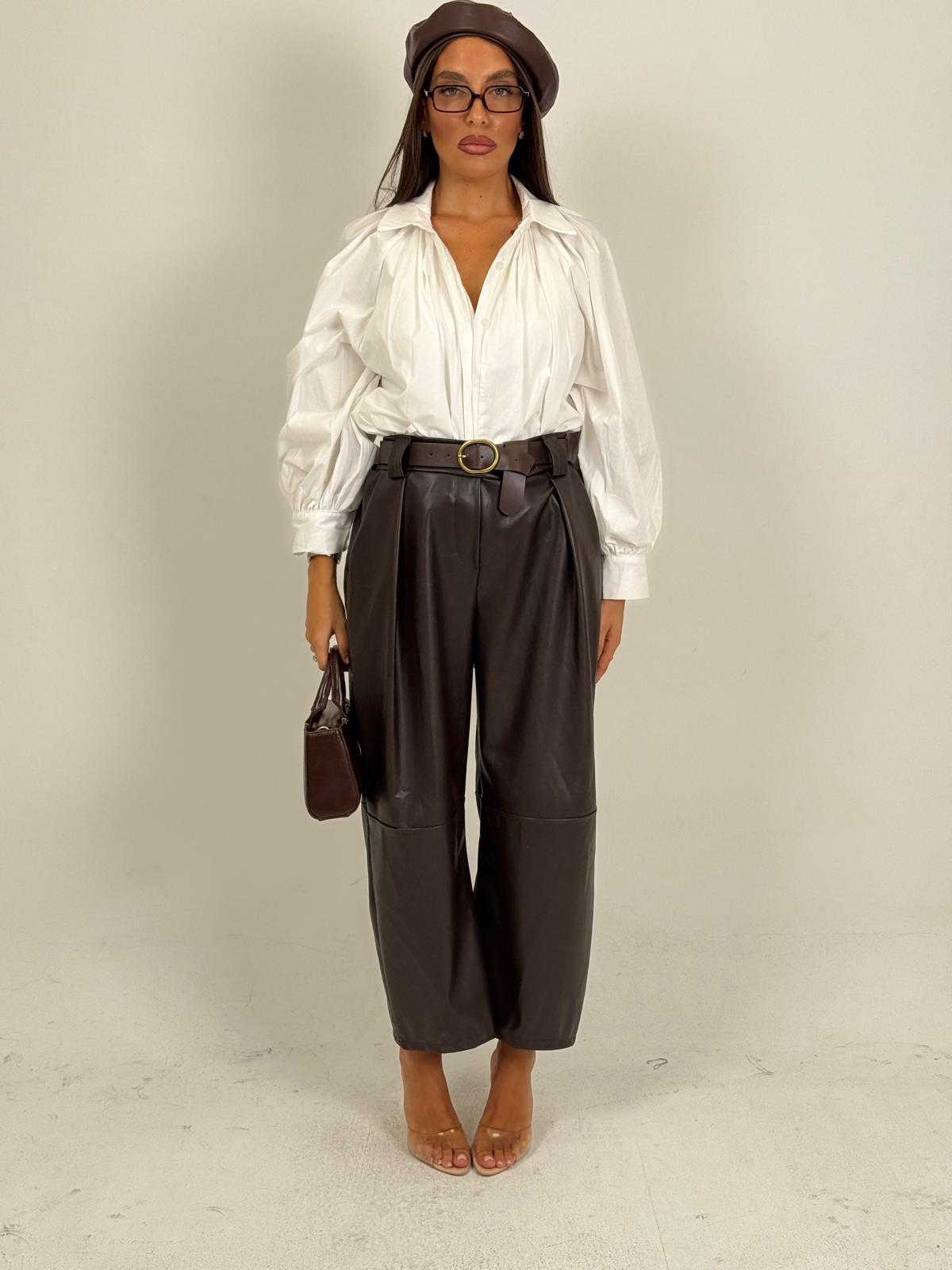 Pantalone MEHDI - Pantalone in ecopelle