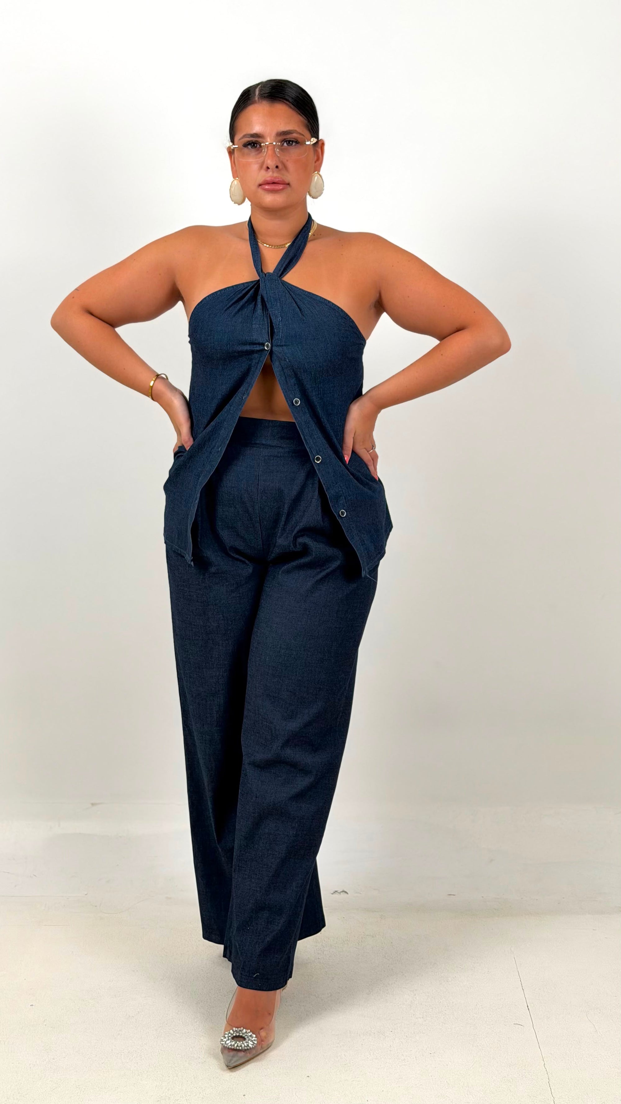 CURVY Cordset PERLITAS - Completo top e pantalone