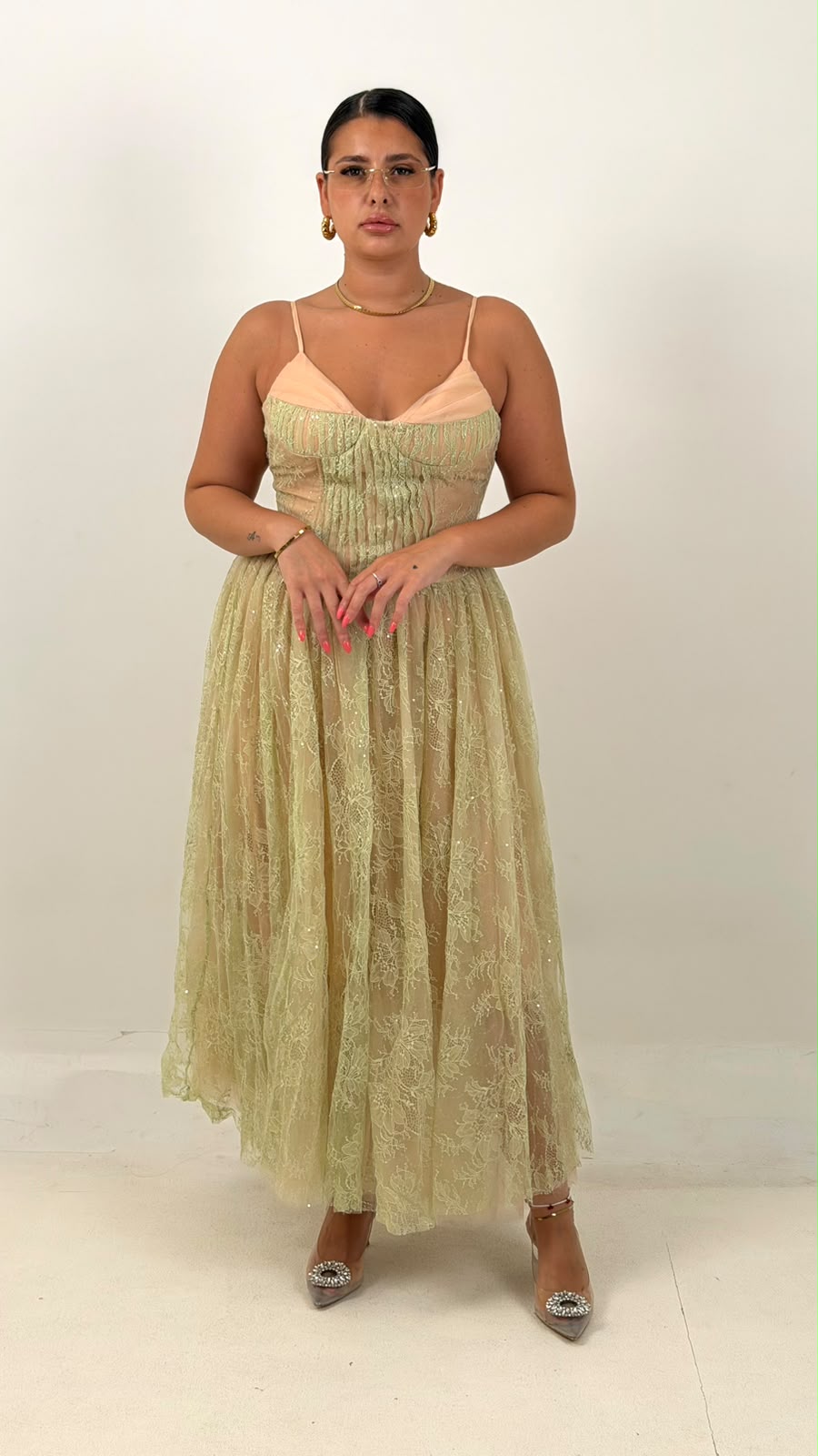 CURVY Abito CLOTILDE - Abito lungo COLLEZIONE CHIC