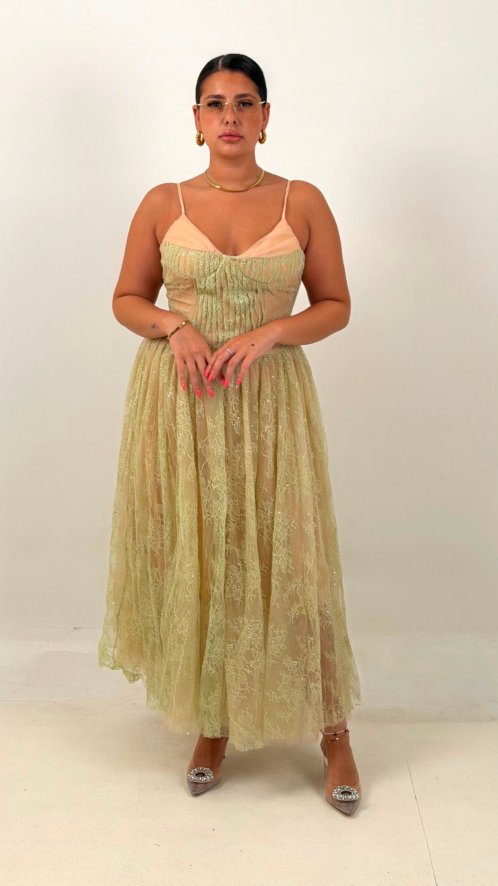 CURVY Abito CLOTILDE - Abito lungo COLLEZIONE CHIC